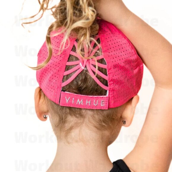VimHue Girl's Sun Goddess Cap UPF 50+ (Hot Pink) - Picture 2 of 2